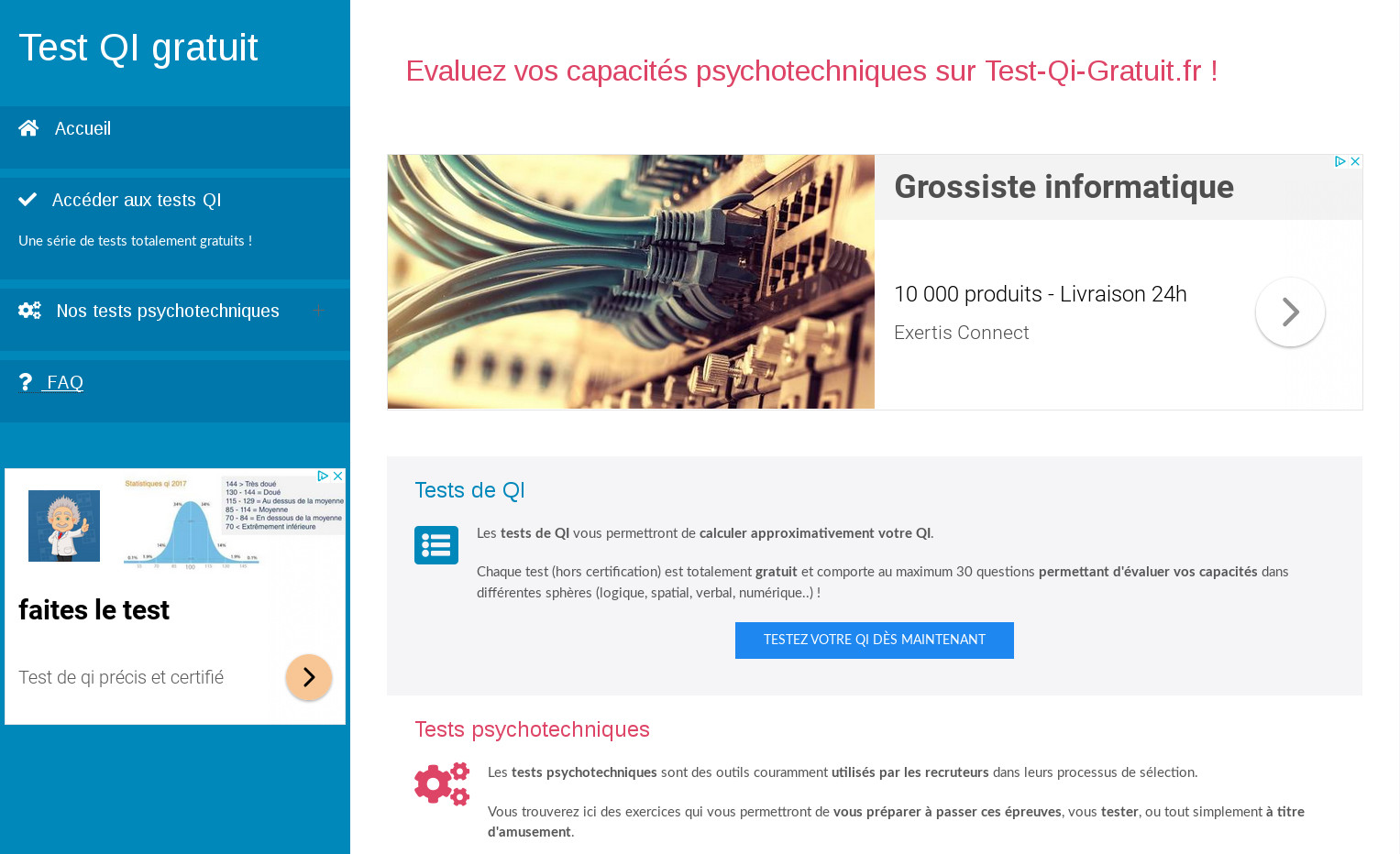 Test QI gratuit